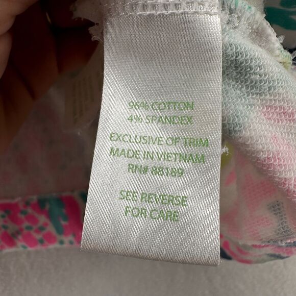 Lilly Pulitzer Skipper Popover Size M Let's Cha Cha Multicolor Print 1/2 Zip - Picture 10 of 13